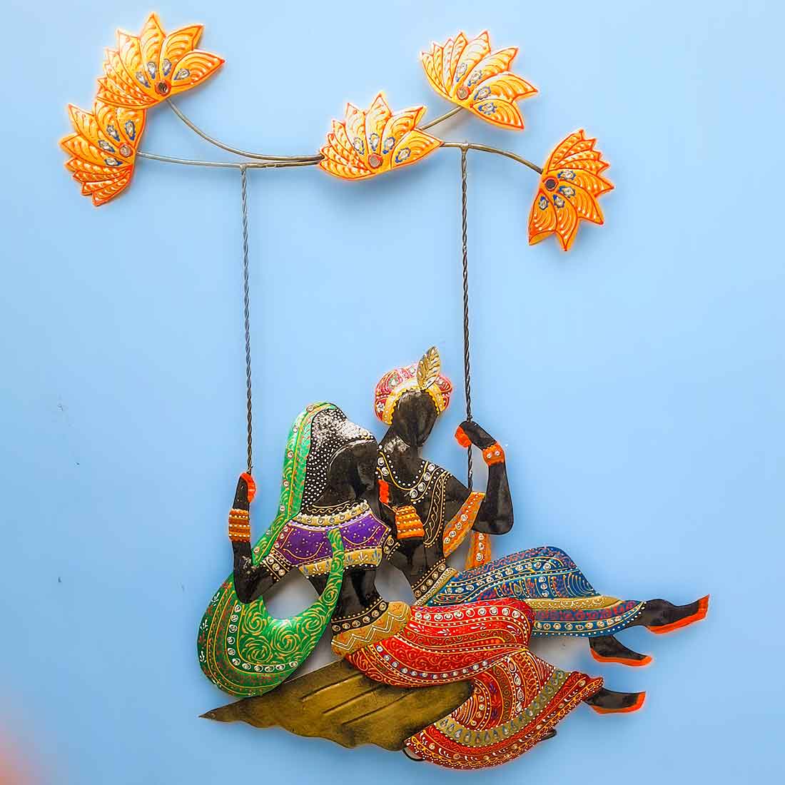 Radha Krisha Wall Art - LED Wall hanging for Living Room & Home Decor - 29 Inch - ApkaMart