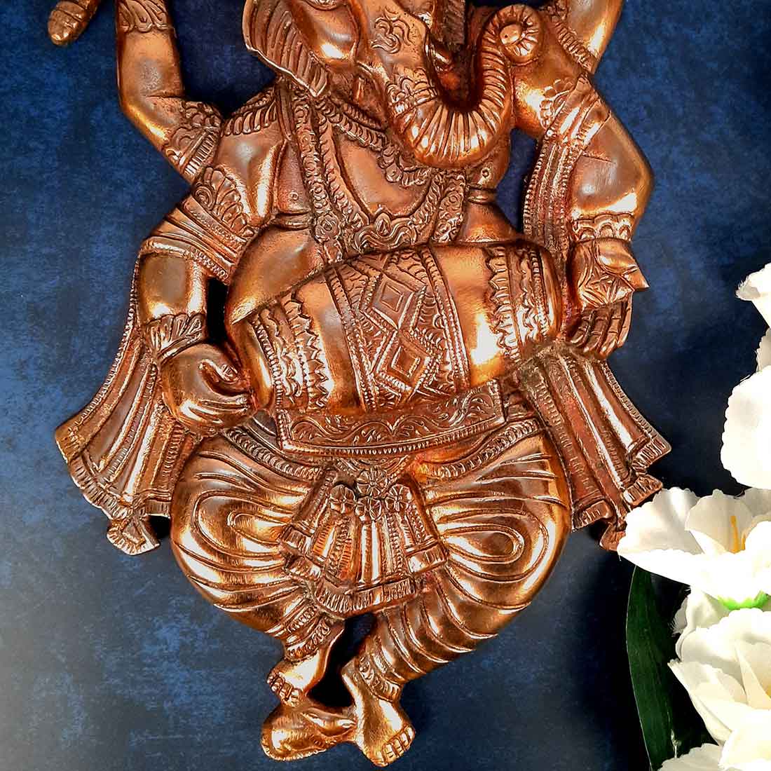 Wall Decor for Living Room | Ganesh Wall Art Dancing Pose - 18 Inch - ApkaMart