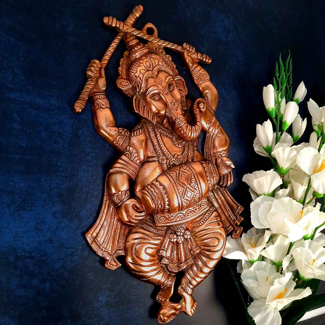 Wall Decor for Living Room | Ganesh Wall Art Dancing Pose - 18 Inch - ApkaMart