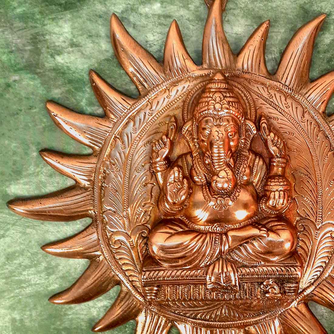 Ganesh Wall Hanging - Metal Wall Decor -15 Inch - ApkaMart
