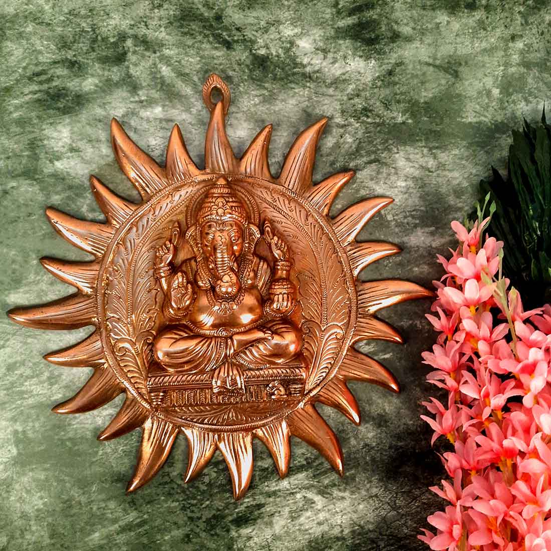 Ganesh Wall Hanging - Metal Wall Decor -15 Inch - ApkaMart