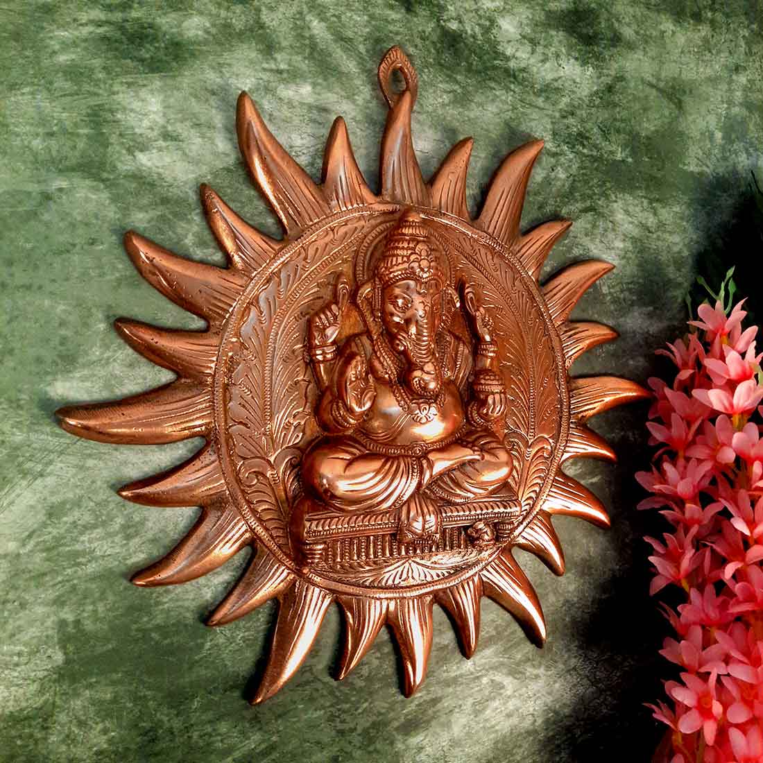 Ganesh Wall Hanging - Metal Wall Decor -15 Inch - ApkaMart