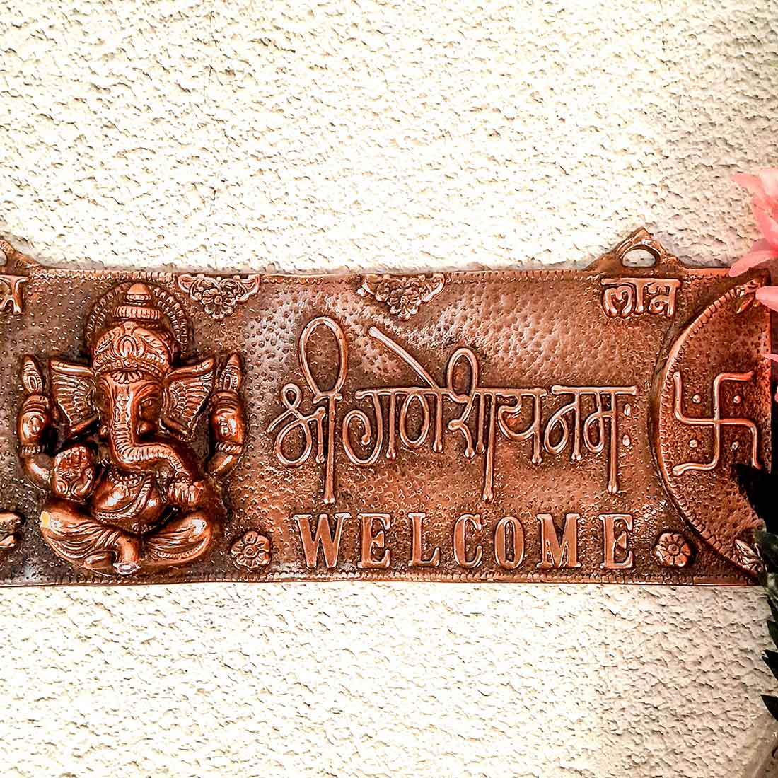 Ganesh Wall Hanging - Welcome Plate For Home Entrance - 16 Inch - ApkaMart
