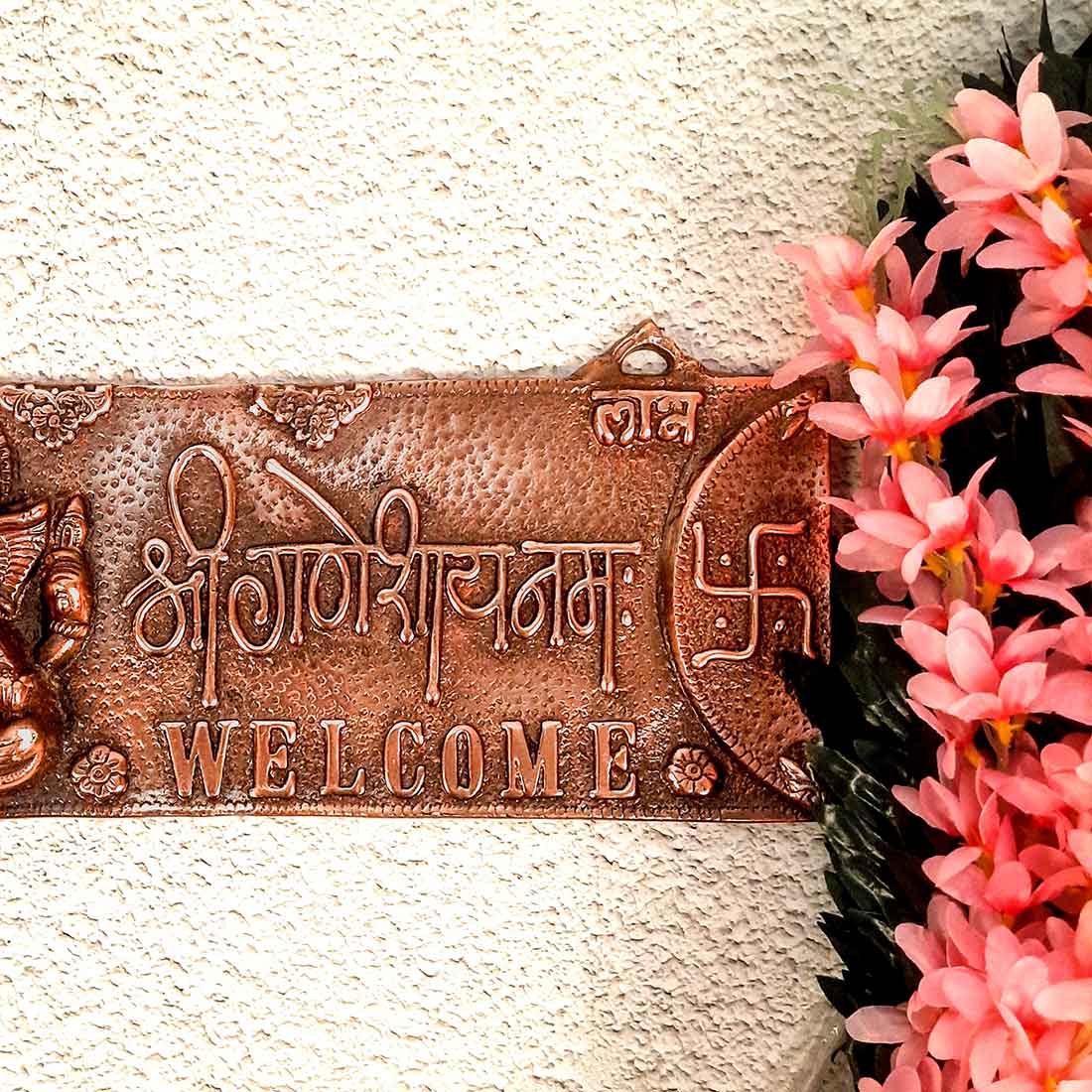 Ganesh Wall Hanging - Welcome Plate For Home Entrance - 16 Inch - ApkaMart