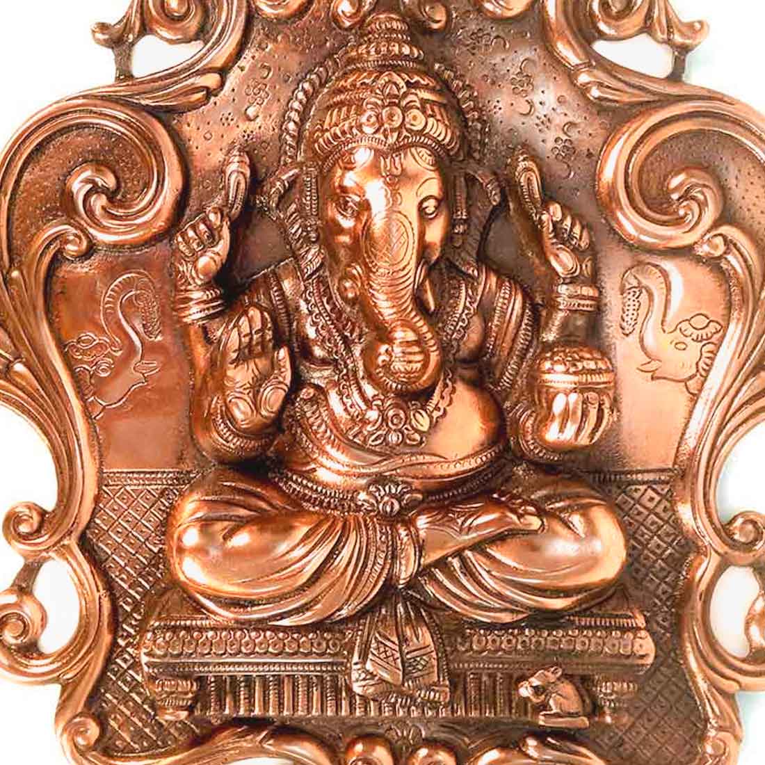 Ganesh Idol for Gift | Metal Wall Decor - 18 Inch - ApkaMart