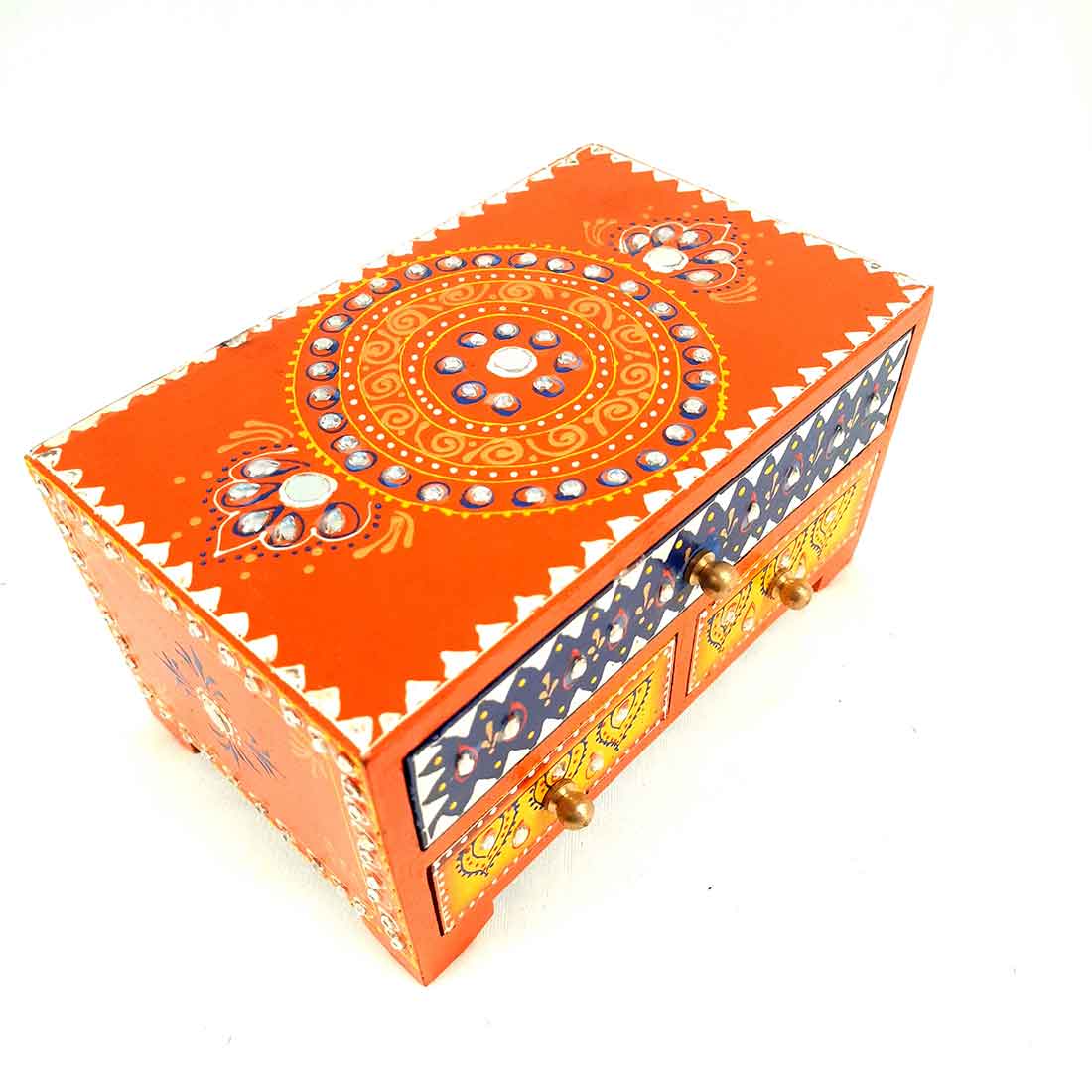 Jewelry Box Wood | Jewellery Organizer | Drawer Box - 9 Inch - ApkaMart