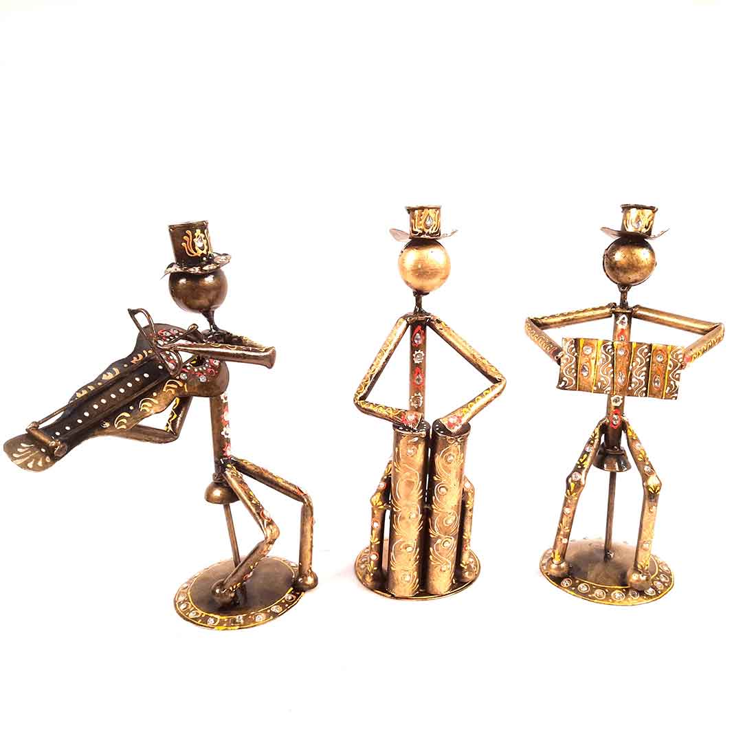 Musician Showpiece - For Home Decor Item | For Living Room Interior Decoration Musician Figurine -12 Inch -Set of 3 - ApkaMart
