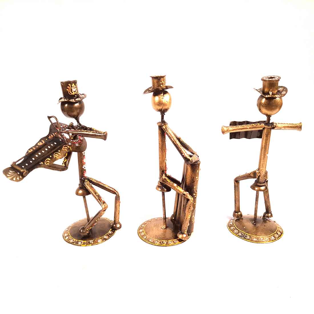 Musician Showpiece - For Home Decor Item | For Living Room Interior Decoration Musician Figurine -12 Inch -Set of 3 - ApkaMart