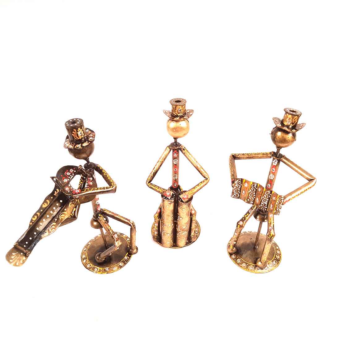 Musician Showpiece - For Home Decor Item | For Living Room Interior Decoration Musician Figurine -12 Inch -Set of 3 - ApkaMart