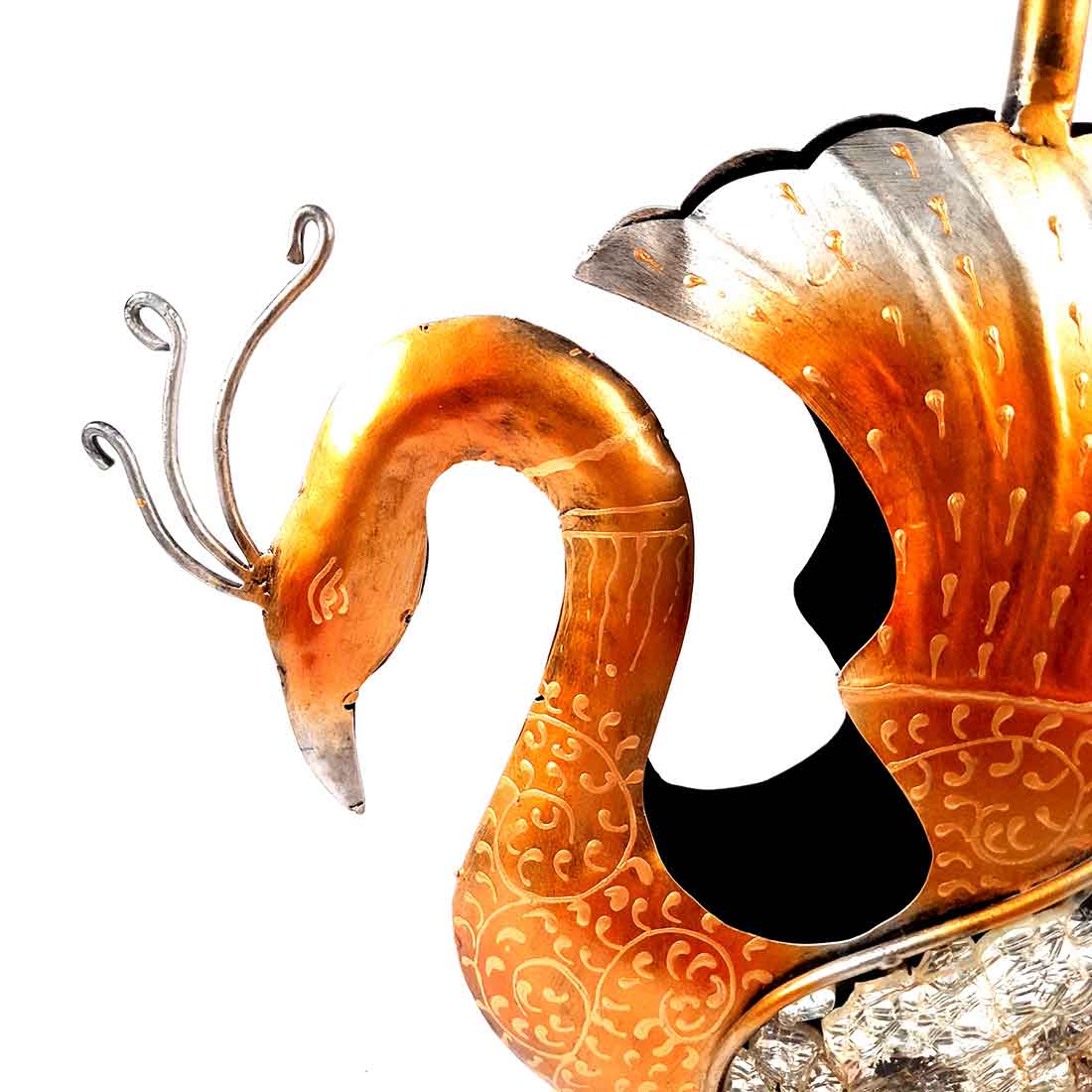 Antique Side Table Swan Design - 15 Inch for Home and Corner Decor - ApkaMartSide Table Peacock Design | End Table Cum Showpiece - for Living Room, Home and Corner Decor & Gift - 15 Inch - apkamart #Color_Brown