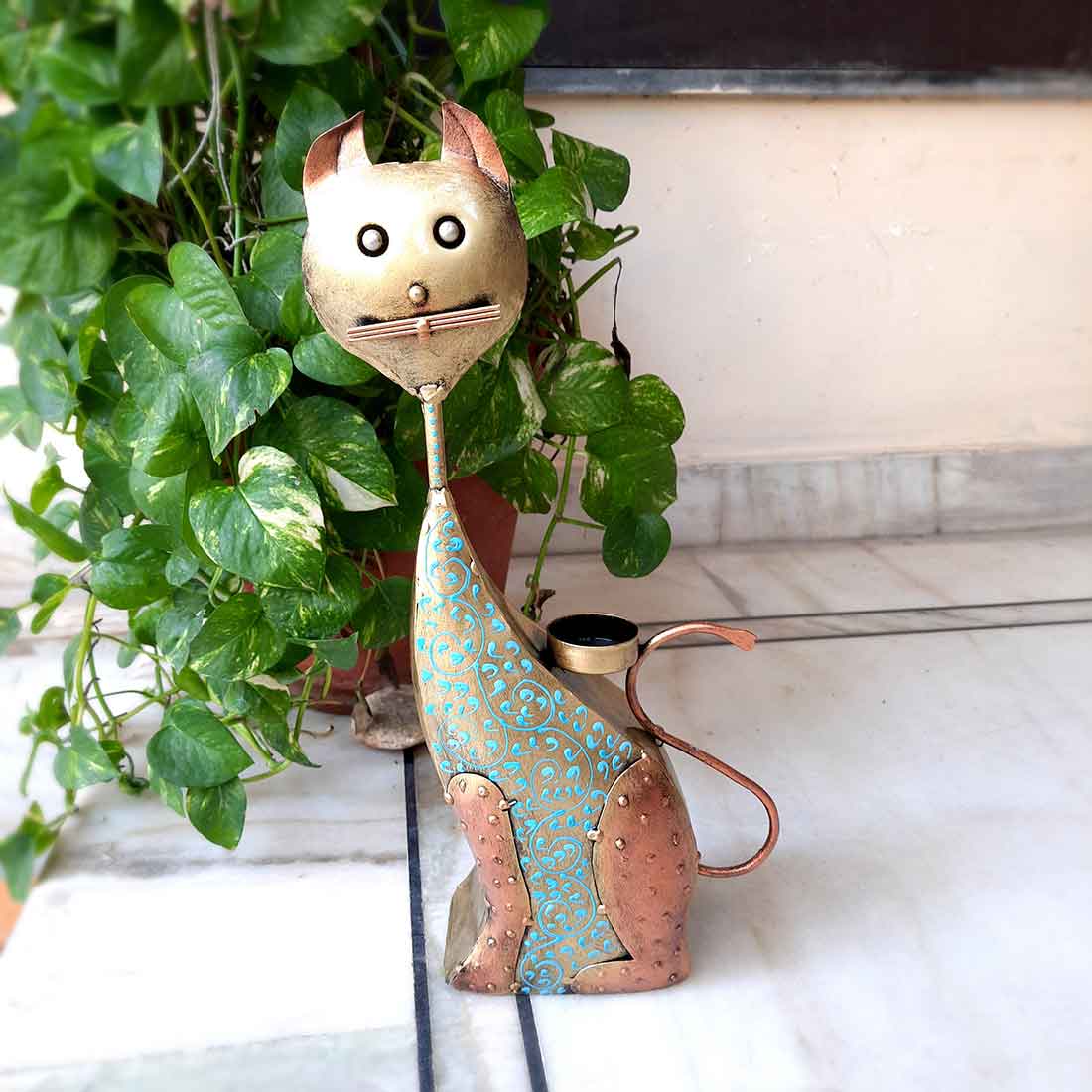 Decorative Tealight Candle Holders- Apkamart #Color_Blue