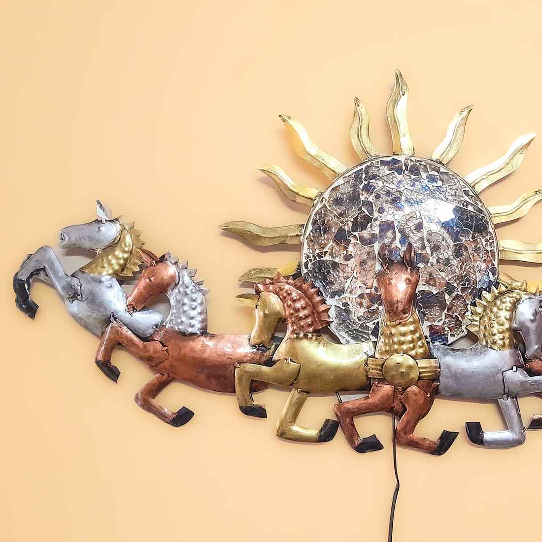 LED Wall Hanging Decor -Wall Sculpture - For Living Room Interior Decoration - 36 Inch - ApkaMart