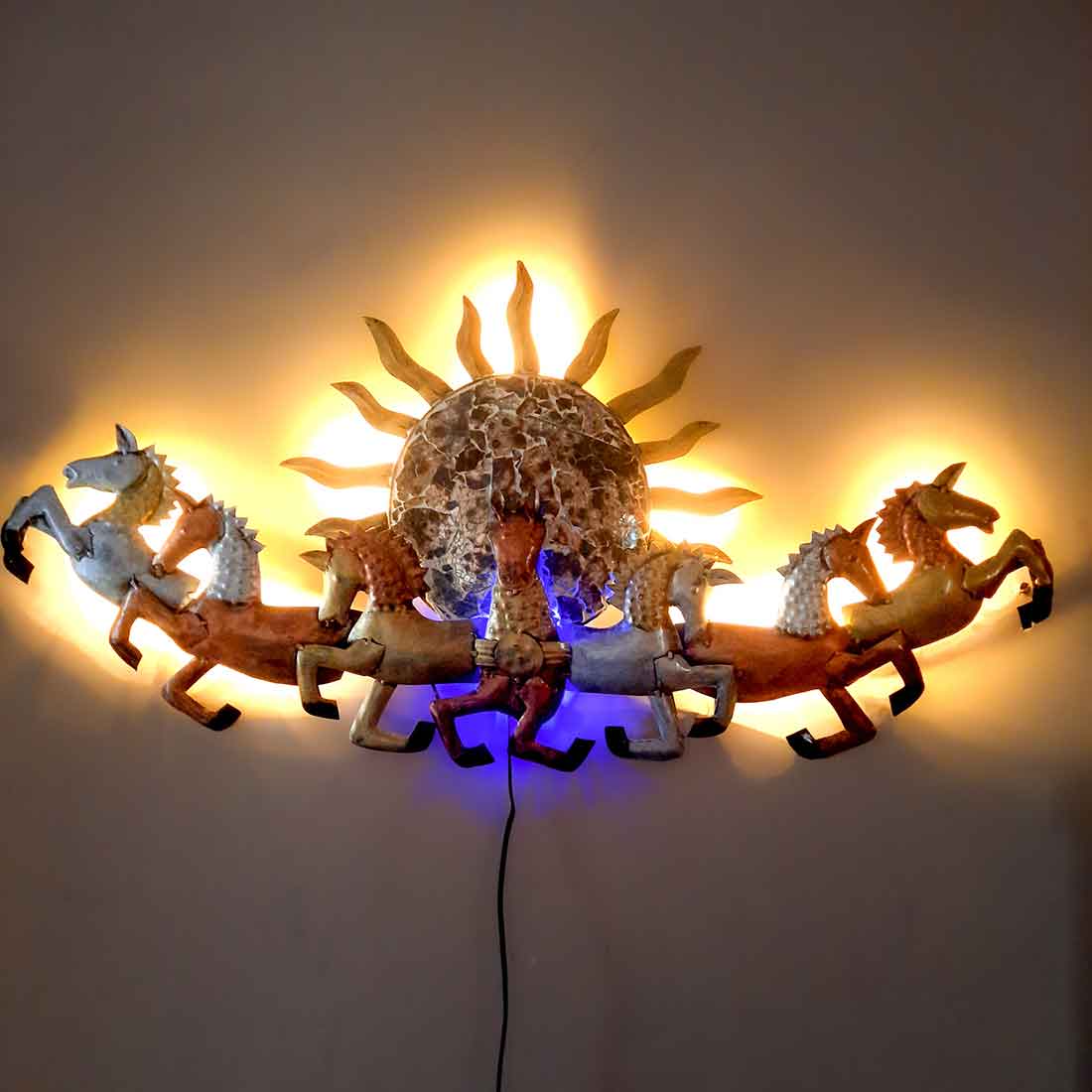 LED Wall Hanging Decor -Wall Sculpture - For Living Room Interior Decoration - 36 Inch - ApkaMart