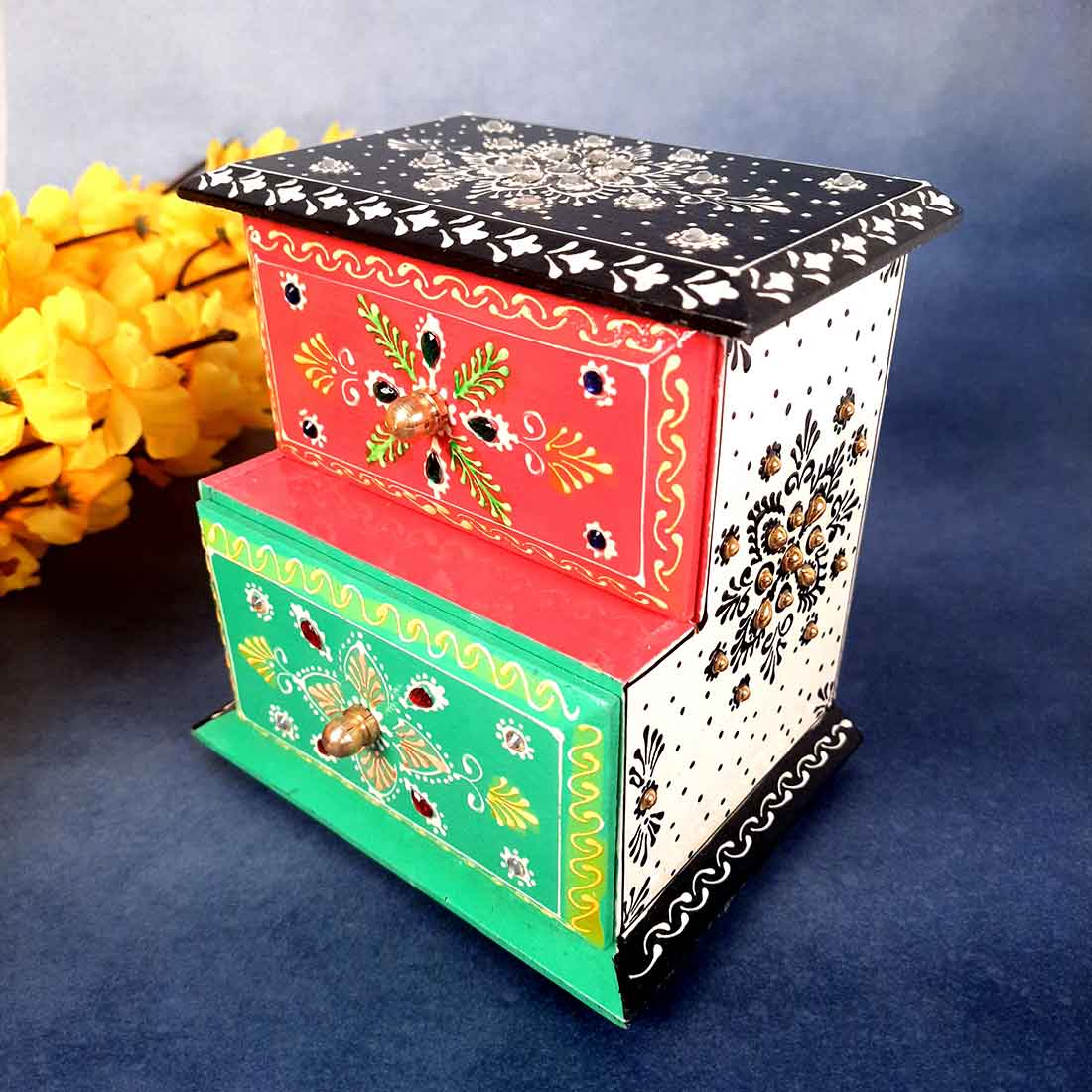 Jewellery Box | Decorative Box - For Earring & Necklace - 7 Inch - ApkaMart