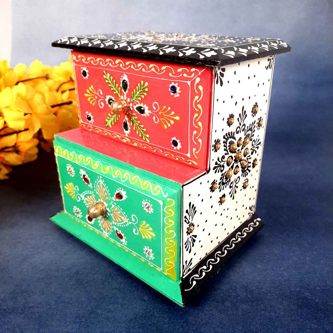 Jewellery Box | Decorative Box - For Earring & Necklace - 7 Inch - ApkaMart
