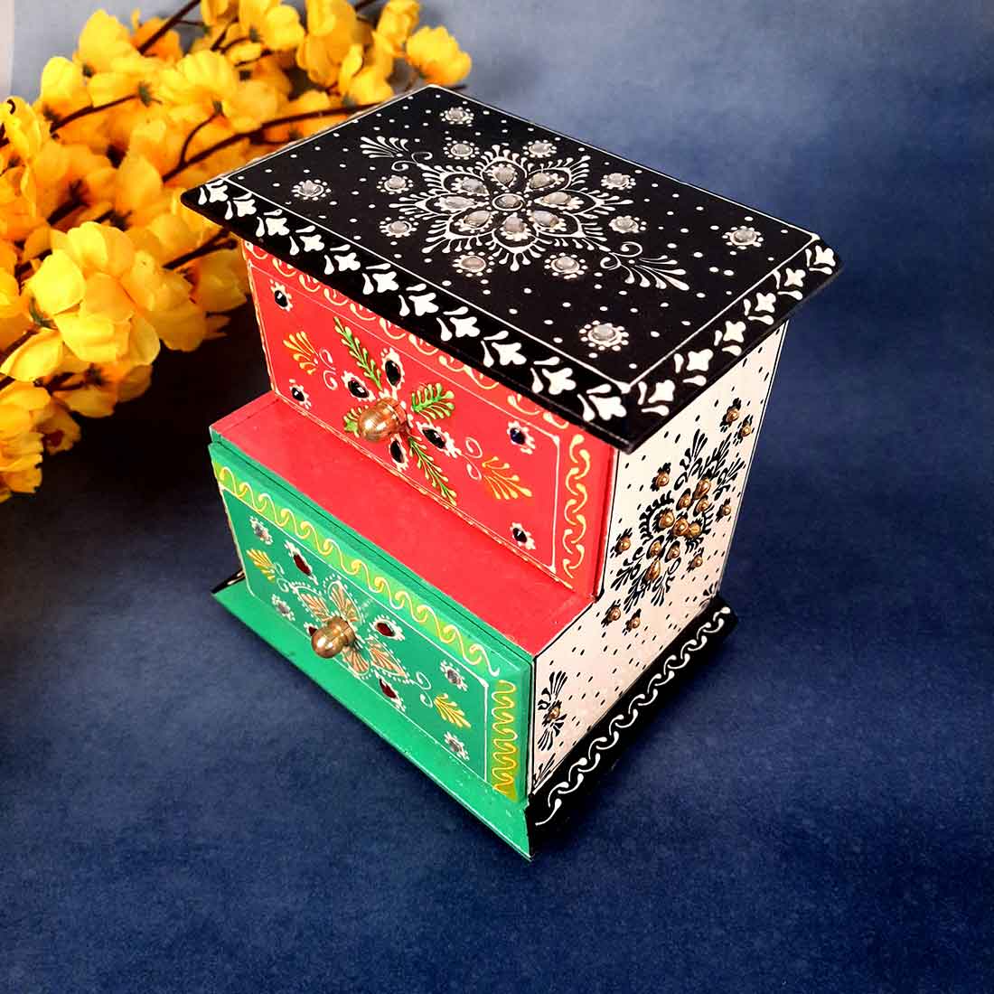 Jewellery Box | Decorative Box - For Earring & Necklace - 7 Inch - ApkaMart