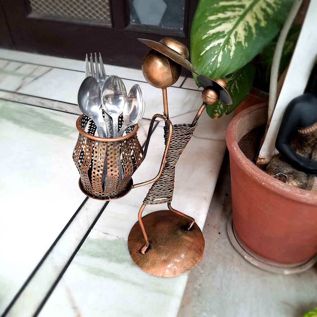 Candle Stand | Decorative Tealight Candle Holders - Men Design -16 Inch - ApkaMart