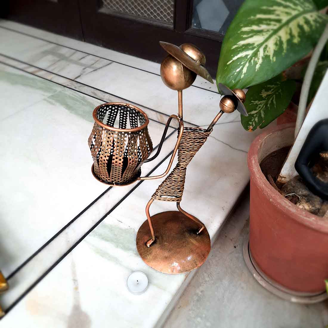 Candle Stand | Decorative Tealight Candle Holders - Men Design -16 Inch - ApkaMart