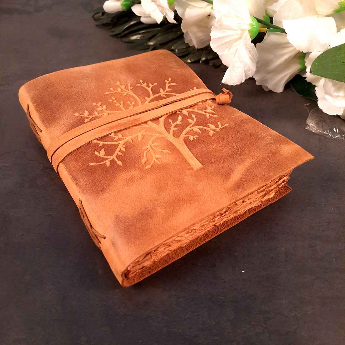 Leather Journal Notebook | Travel Diary - For Birthday & Anniversary Gift - 8 inch - ApkaMart