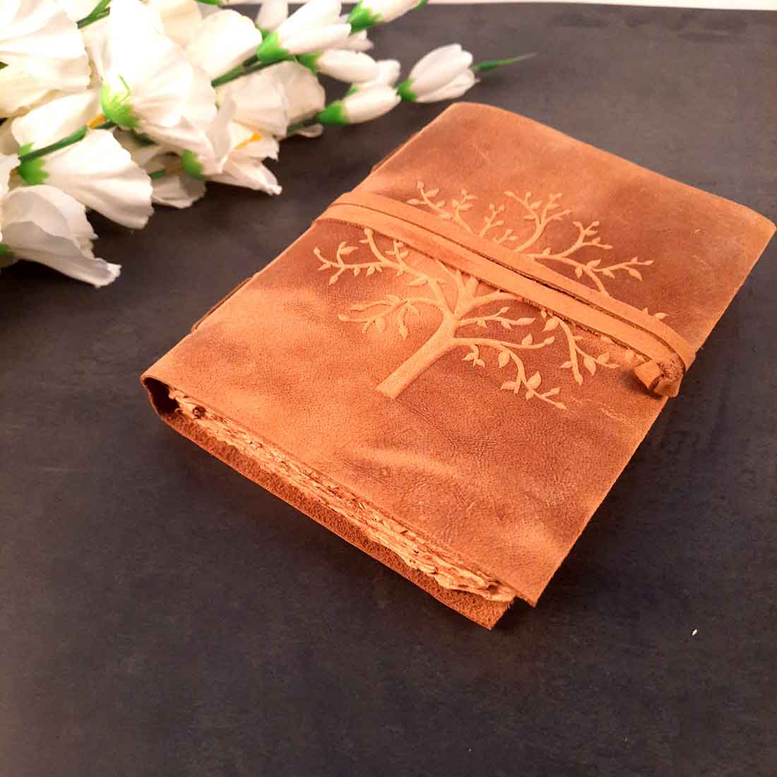 Leather Journal Notebook | Travel Diary - For Birthday & Anniversary Gift - 8 inch - ApkaMart