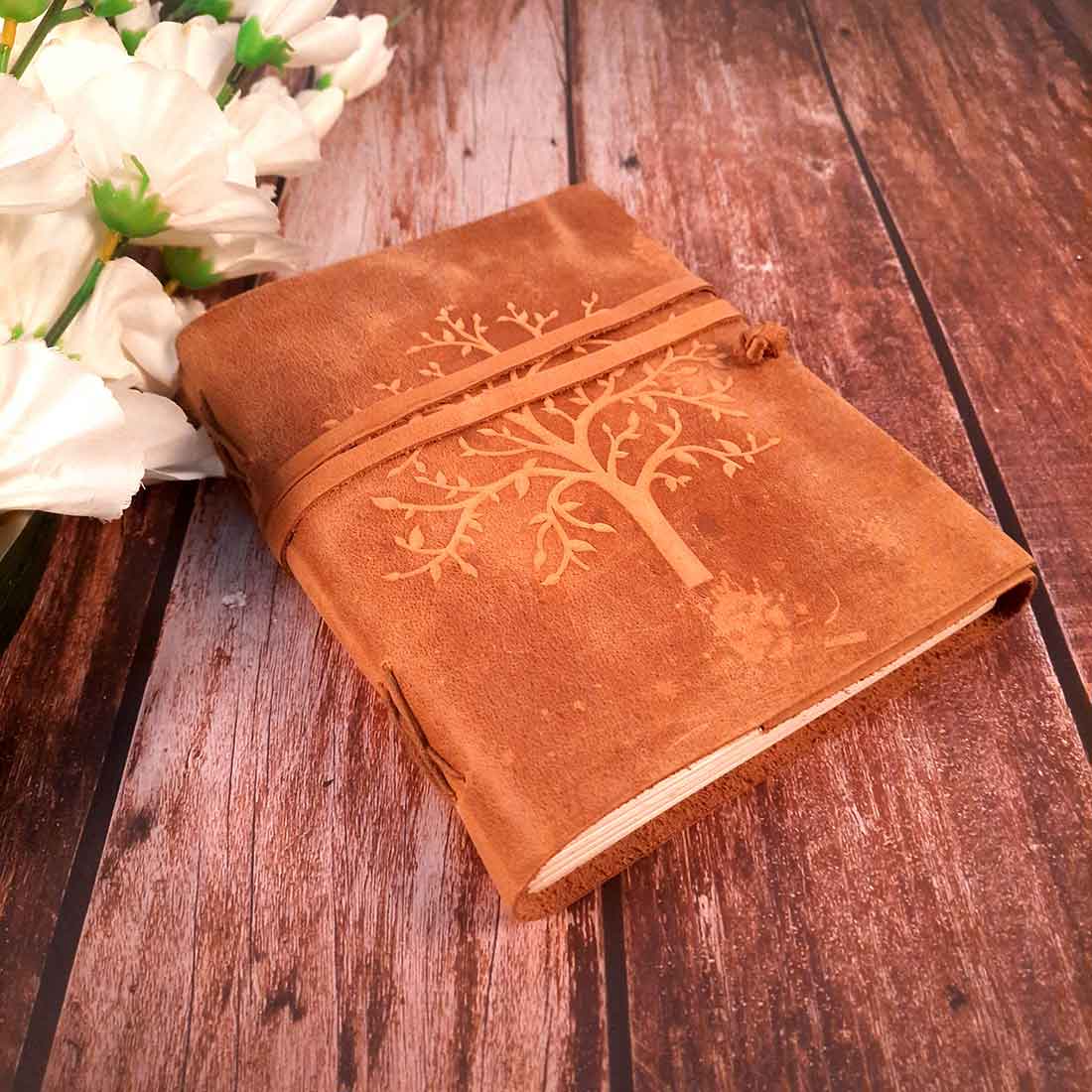 Leather Journal Notebook | Travel Diary - For Birthday & Anniversary Gift - 8 inch - ApkaMart