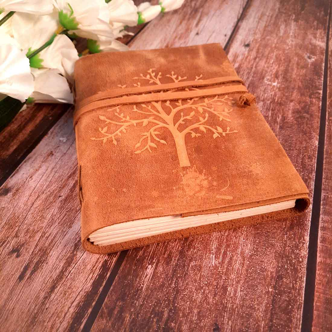 Leather Journal Notebook | Travel Diary - For Birthday & Anniversary Gift - 8 inch - ApkaMart