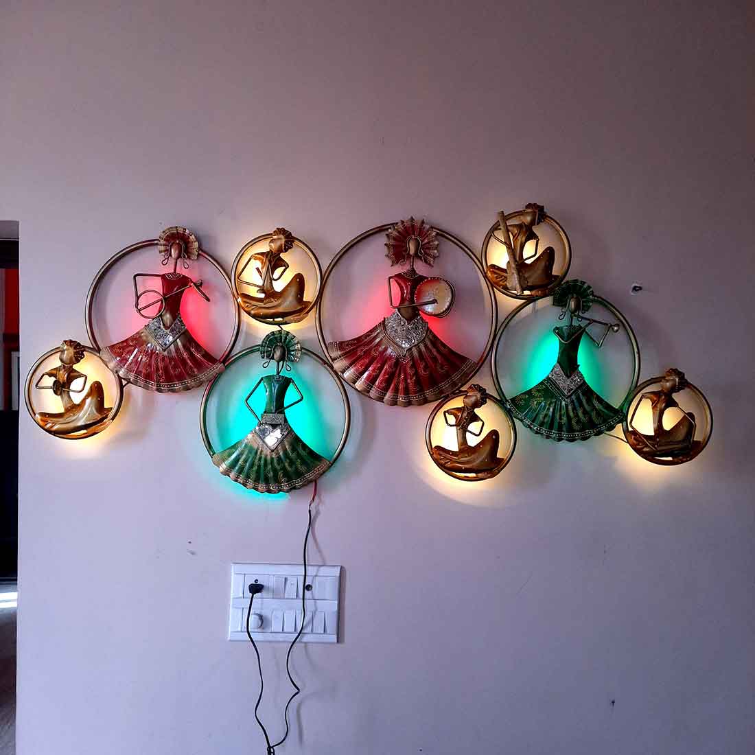 LED Wall Hanging Decor - Metal Wall Art Decor For Home Decor & Gifts -55 Inch - ApkaMart