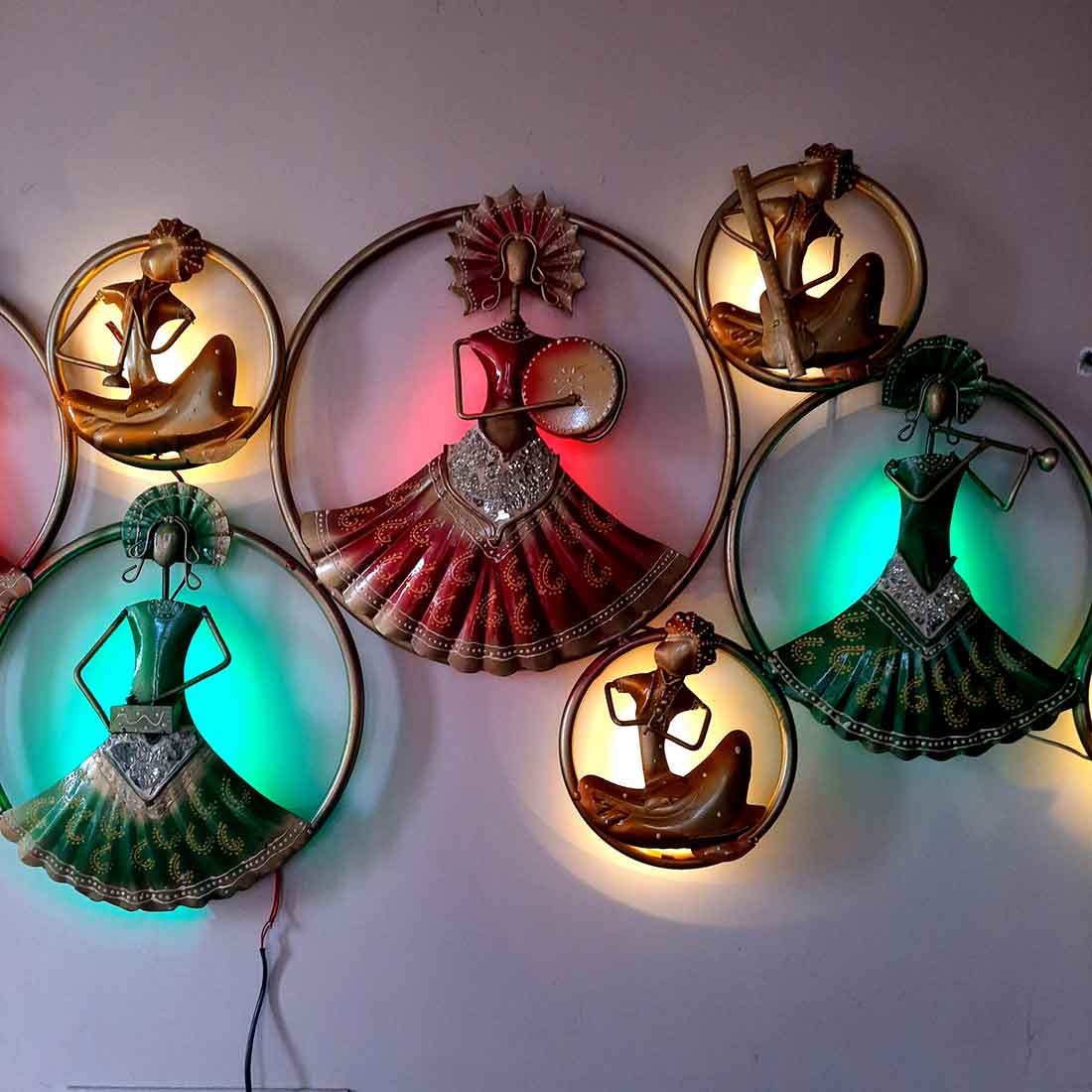 LED Wall Hanging Decor - Metal Wall Art Decor For Home Decor & Gifts -55 Inch - ApkaMart