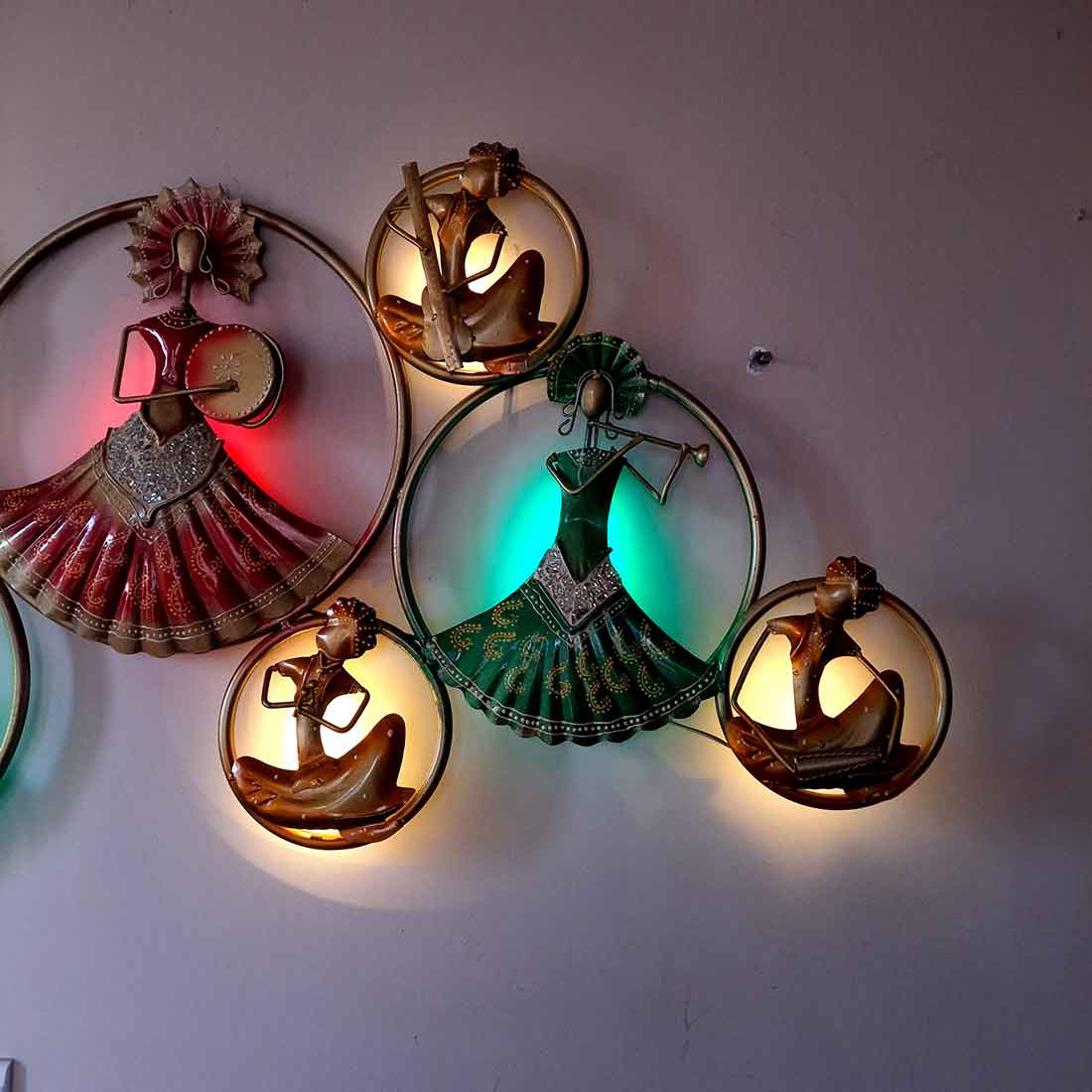 LED Wall Hanging Decor - Metal Wall Art Decor For Home Decor & Gifts -55 Inch - ApkaMart