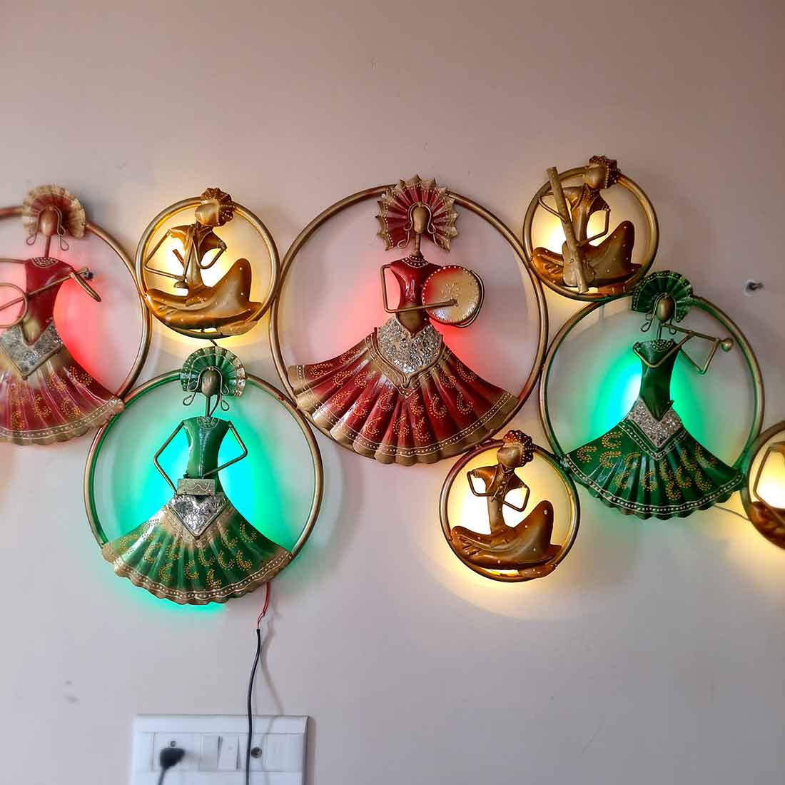 LED Wall Hanging Decor - Metal Wall Art Decor For Home Decor & Gifts -55 Inch - ApkaMart