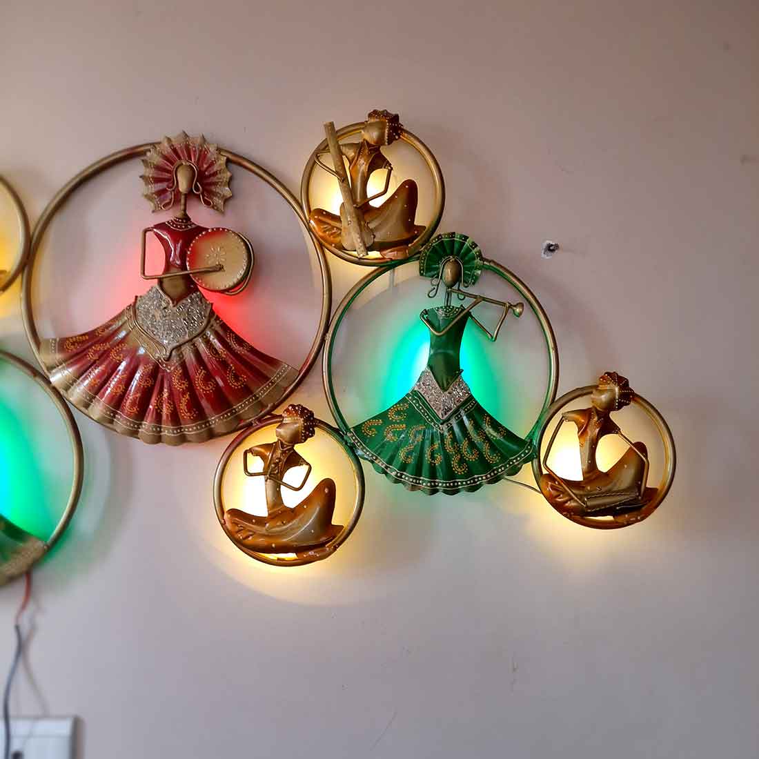 LED Wall Hanging Decor - Metal Wall Art Decor For Home Decor & Gifts -55 Inch - ApkaMart