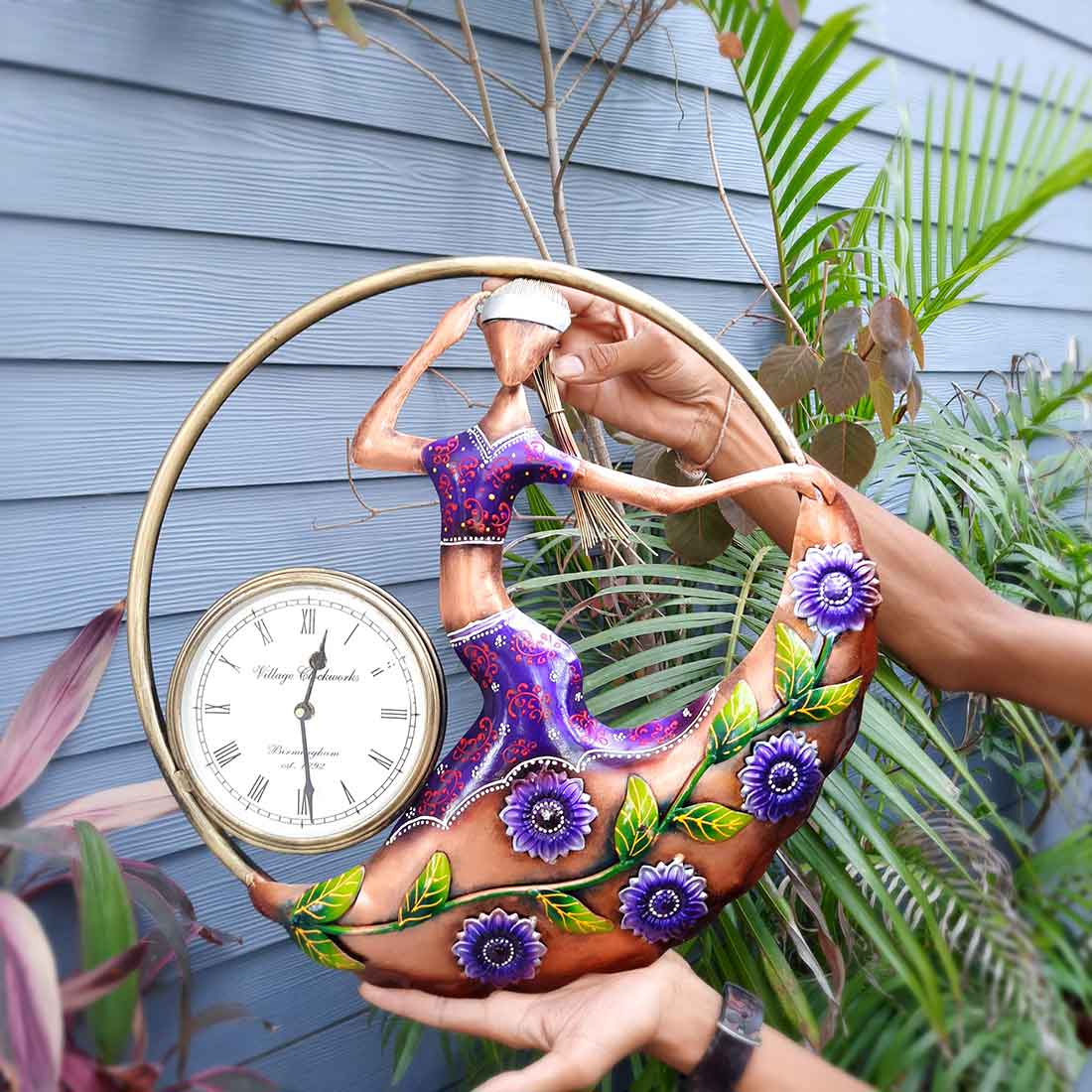 Wall Clock- Apkamart #color_Purple