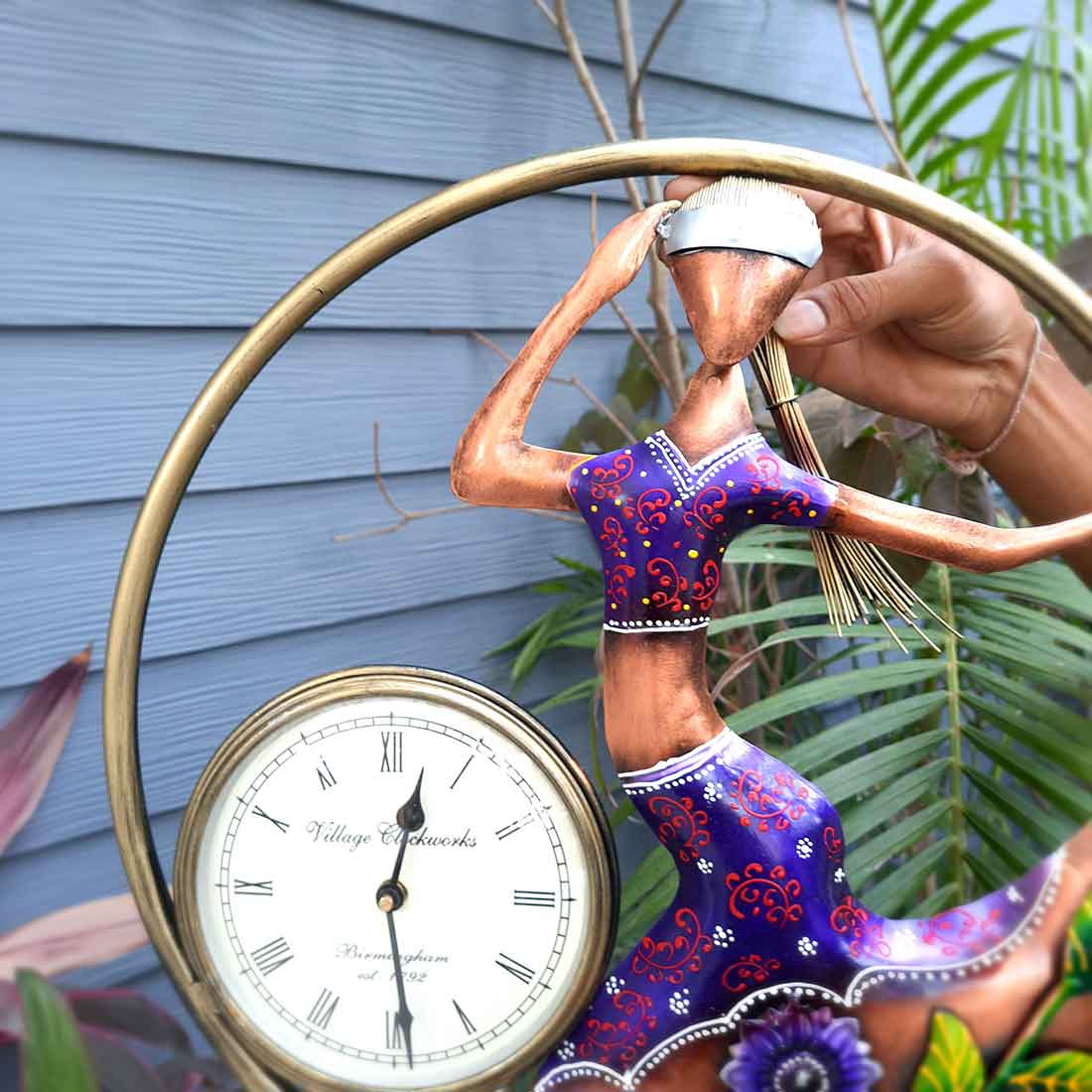 Wall Clock- Apkamart #color_Purple