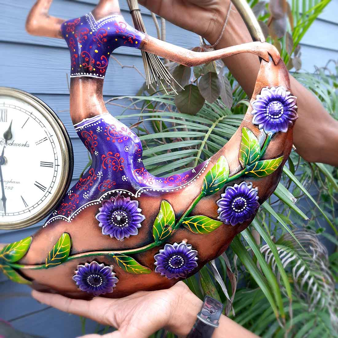 Wall Clock- Apkamart #color_Purple