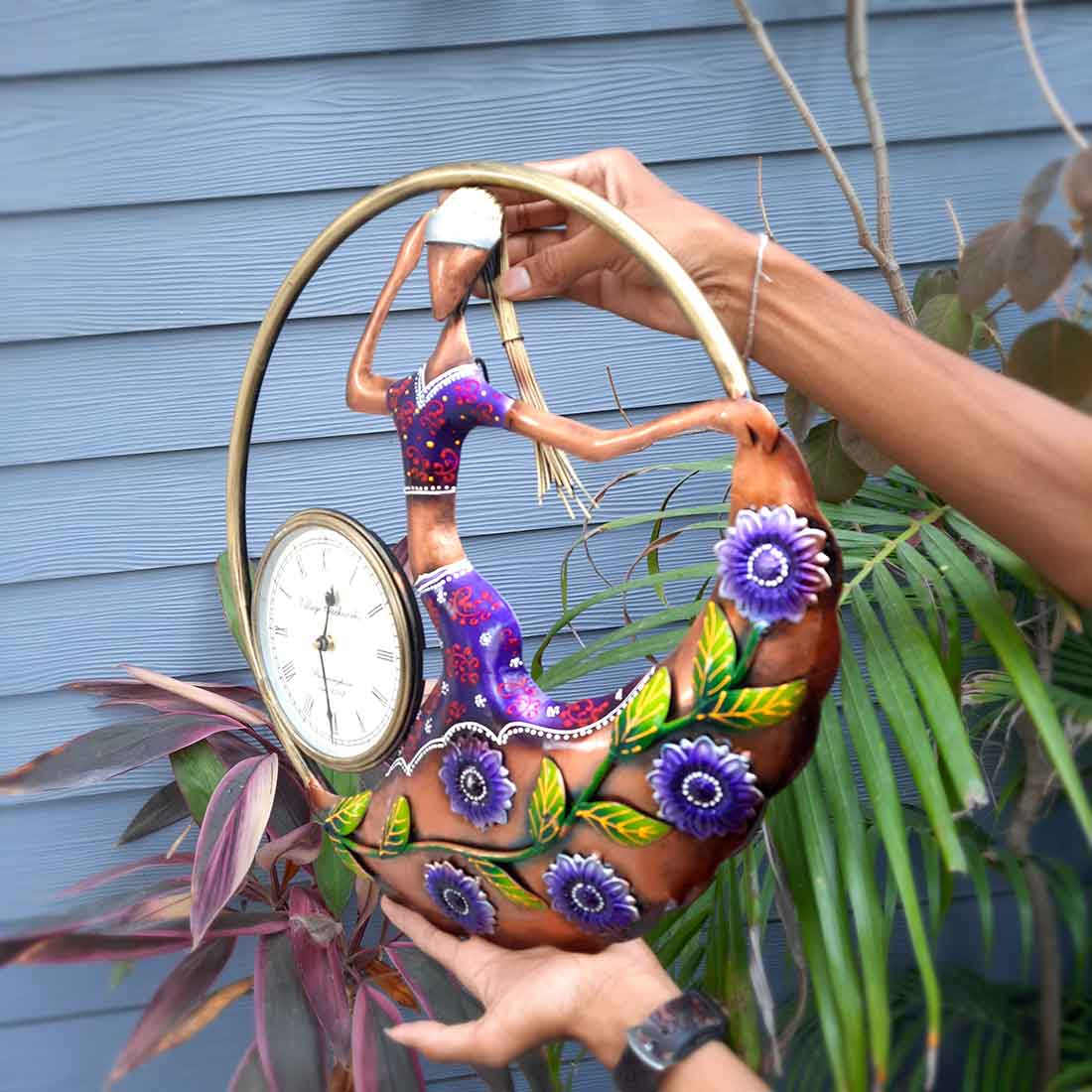 Wall Clock- Apkamart #color_Purple
