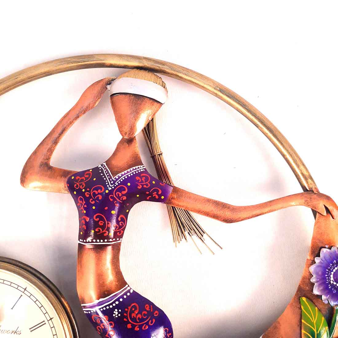 Wall Clock- Apkamart #color_Purple