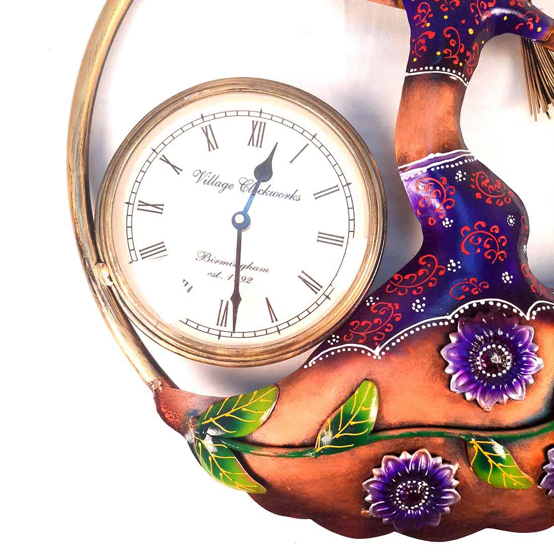 Wall Clock- Apkamart #color_Purple