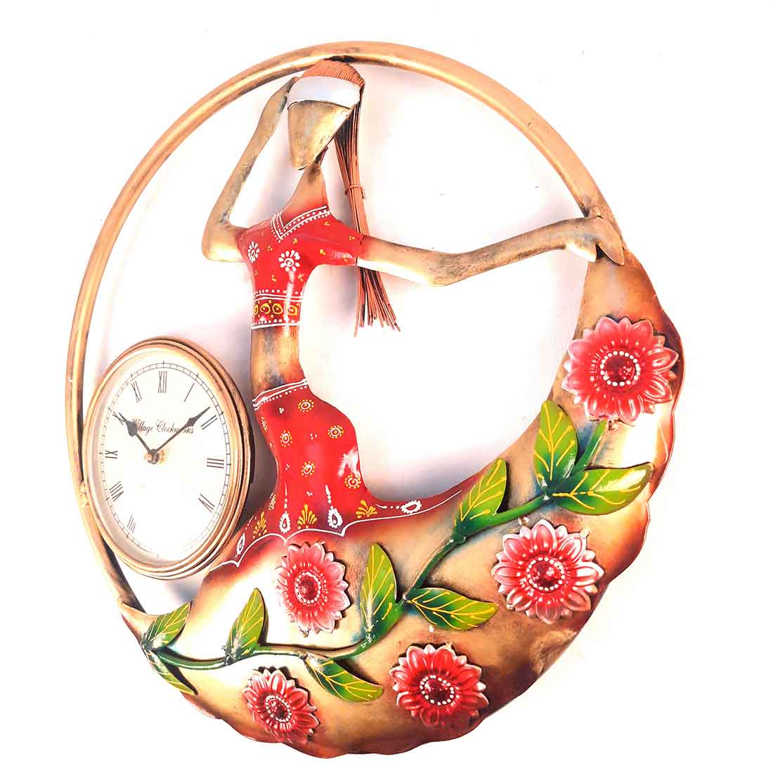 Wall Clock- Apkamart #color_Red