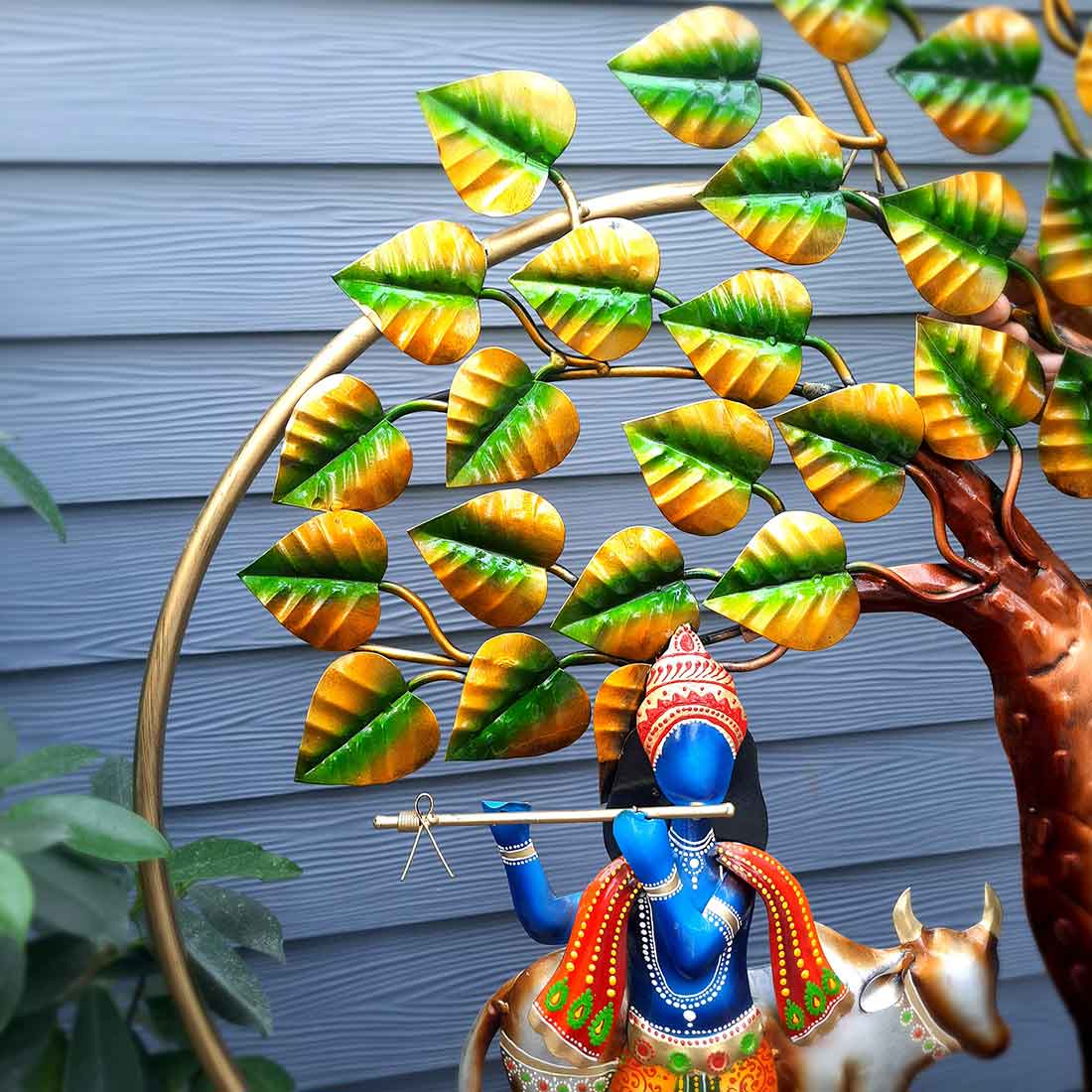 Krishna Backlit Wall Hanging - Metal Wall Art Decor - For Home Decor & Gifts -25 Inch - ApkaMart