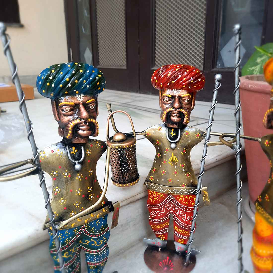 Village Men - Human Figurine - Unique Showpiece for Living Room - 15 Inch-Set of 3 - ApkaMart