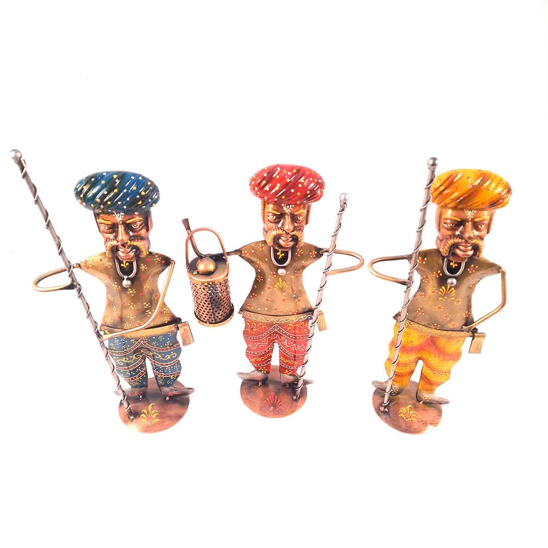 Village Men - Human Figurine - Unique Showpiece for Living Room - 15 Inch-Set of 3 - ApkaMart