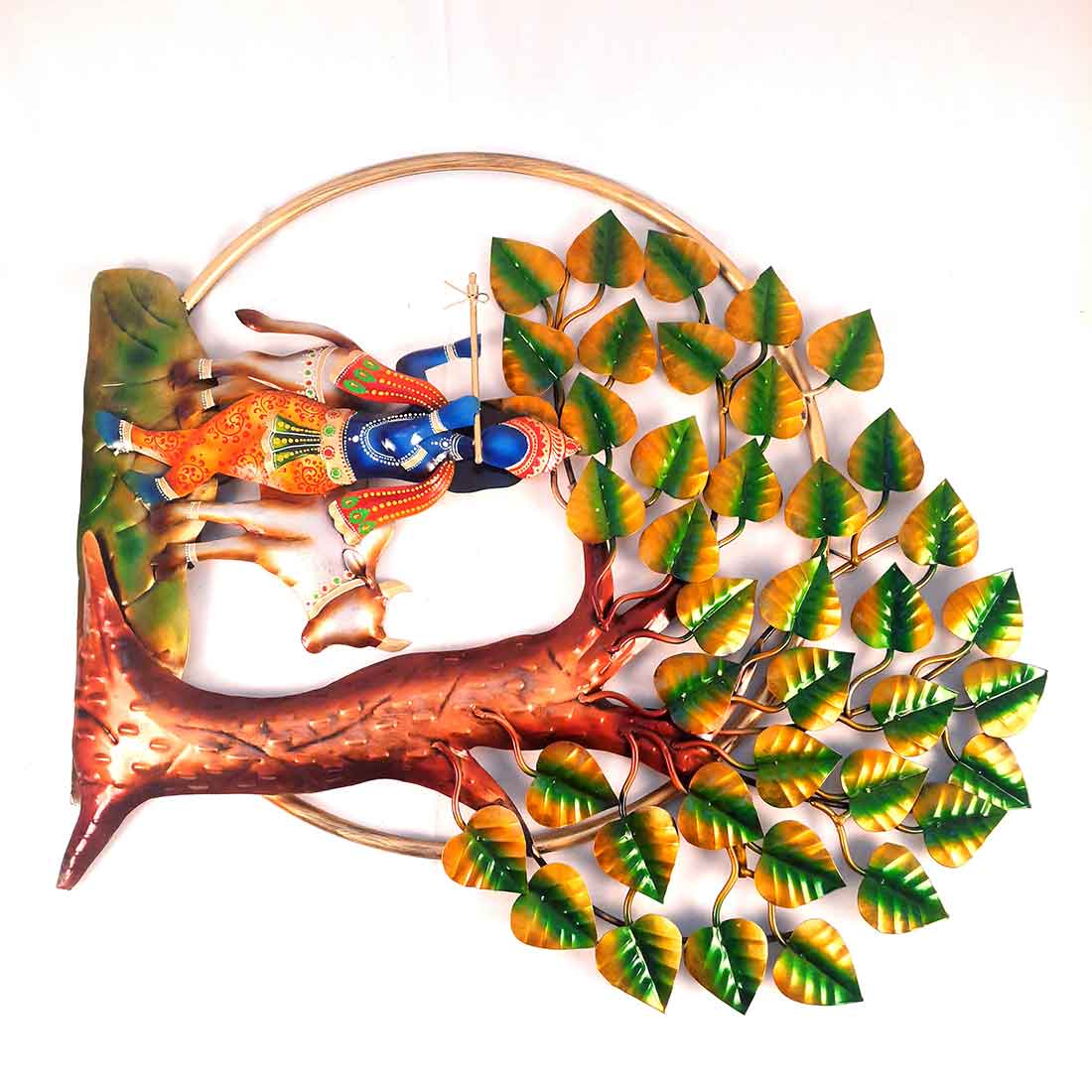 Krishna Backlit Wall Hanging - Metal Wall Art Decor - For Home Decor & Gifts -25 Inch - ApkaMart