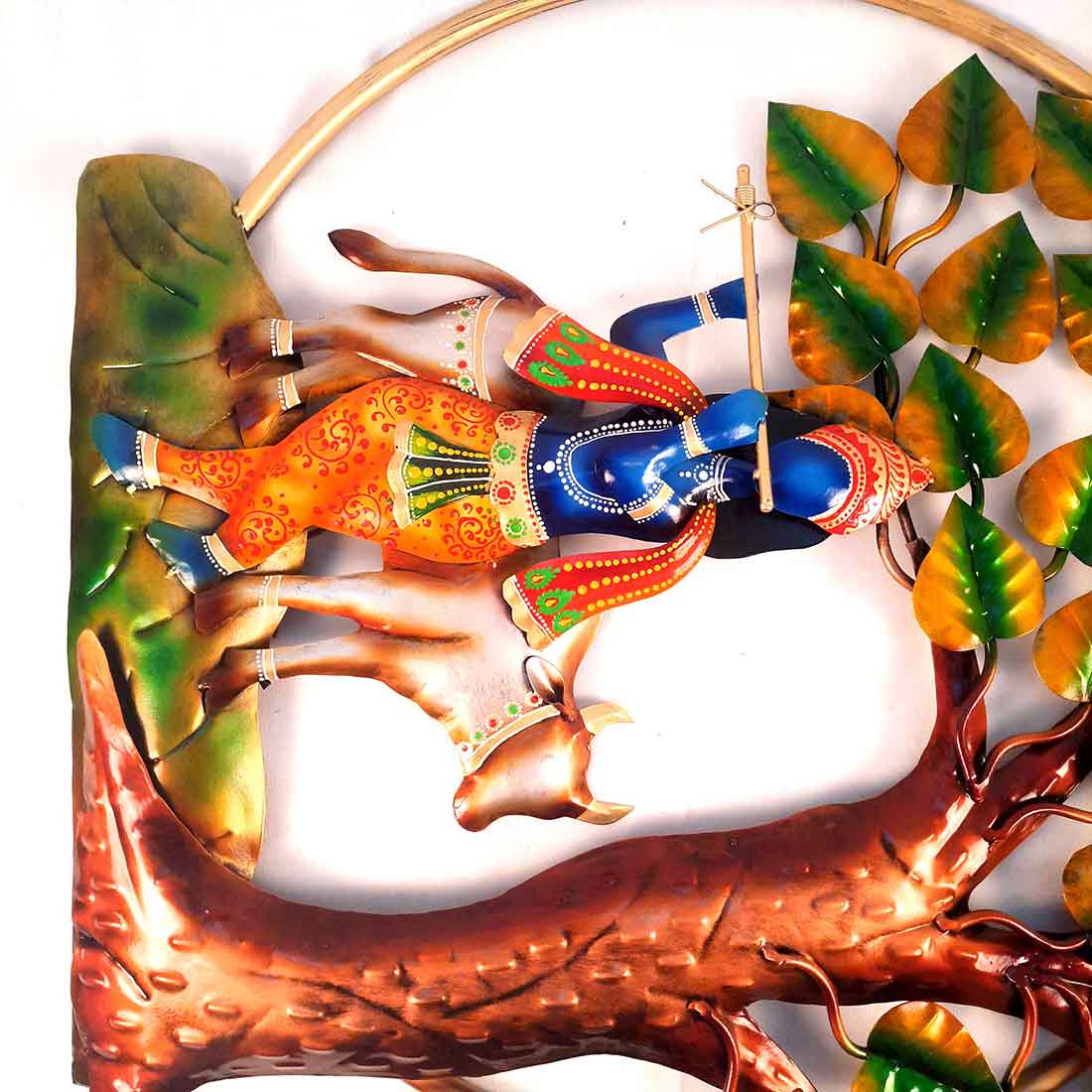 Krishna Backlit Wall Hanging - Metal Wall Art Decor - For Home Decor & Gifts -25 Inch - ApkaMart