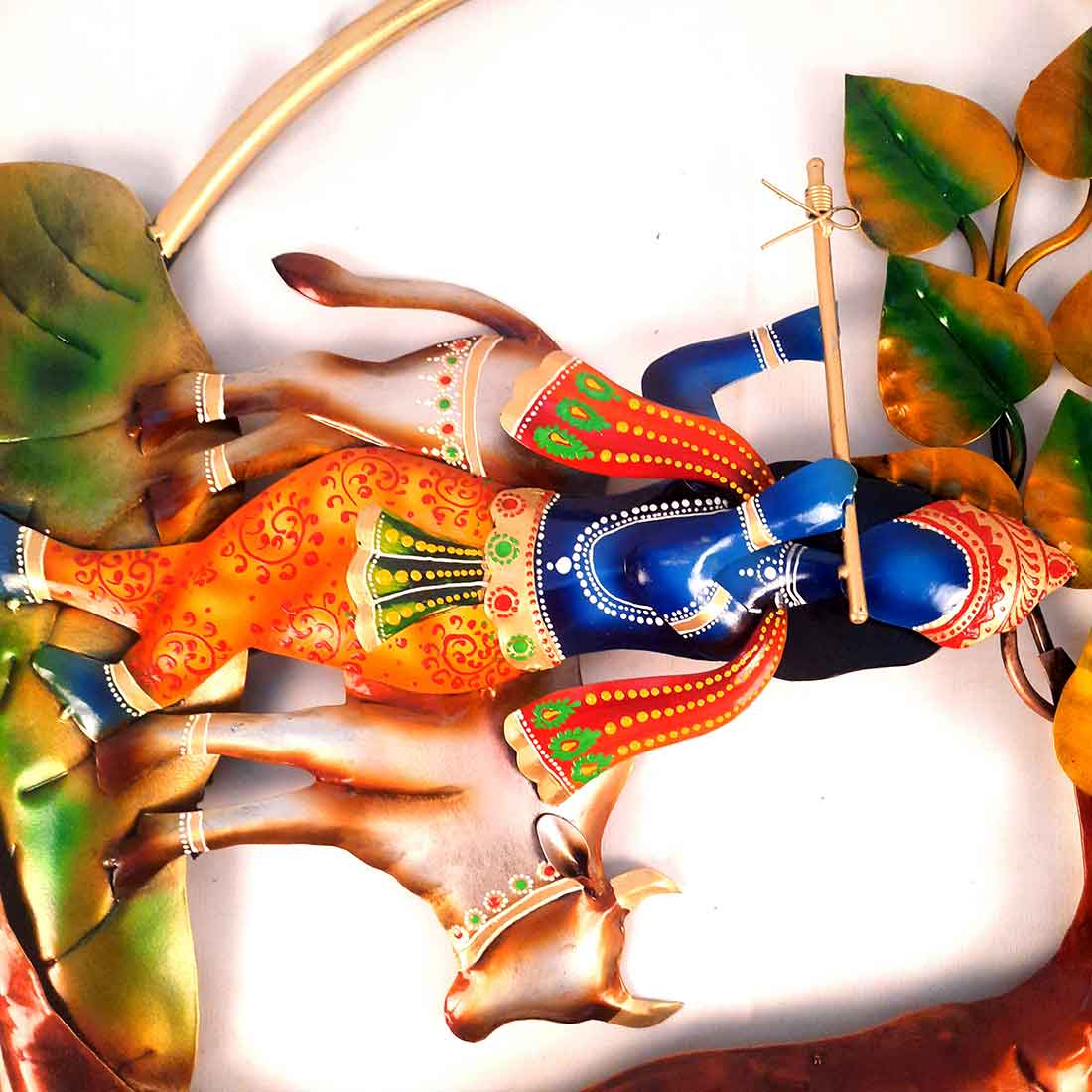 Krishna Backlit Wall Hanging - Metal Wall Art Decor - For Home Decor & Gifts -25 Inch - ApkaMart