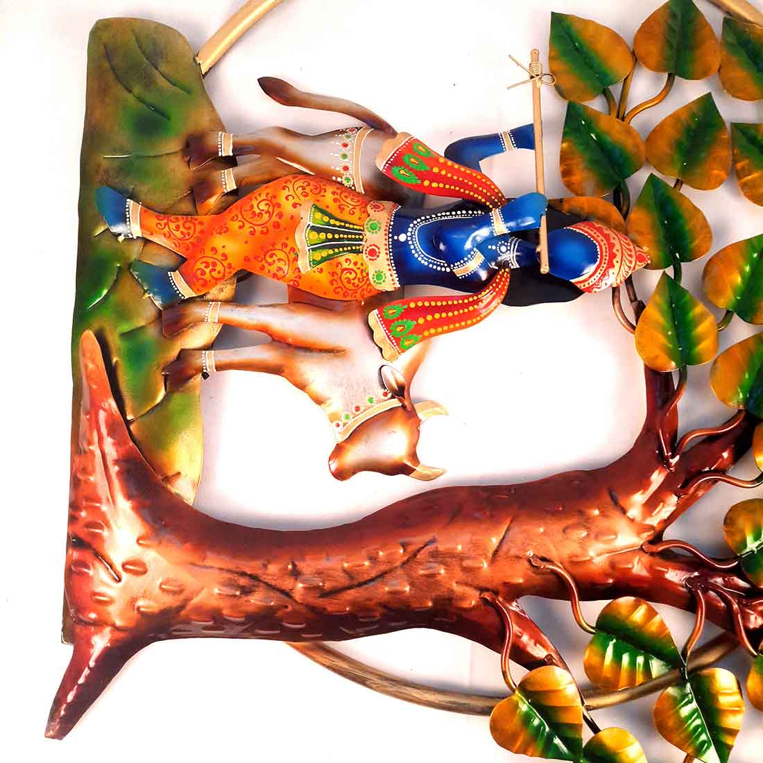 Krishna Backlit Wall Hanging - Metal Wall Art Decor - For Home Decor & Gifts -25 Inch - ApkaMart