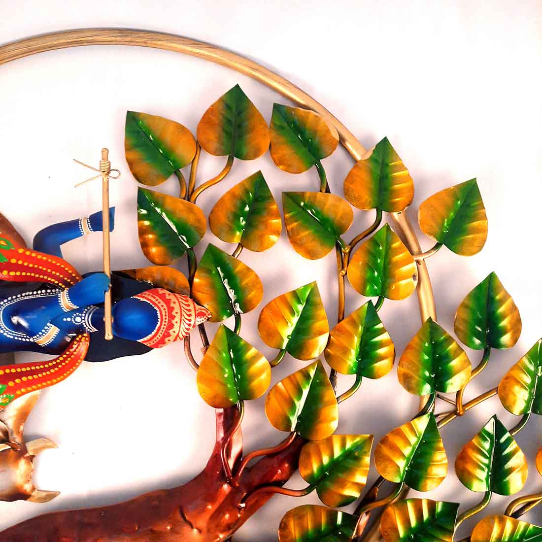 Krishna Backlit Wall Hanging - Metal Wall Art Decor - For Home Decor & Gifts -25 Inch - ApkaMart