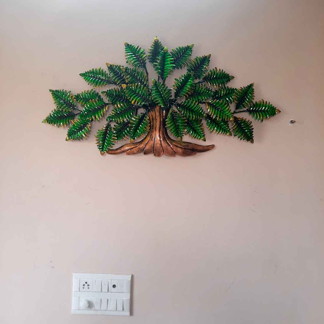 Metal Wall Art - Green Tree Design - Wall Art for Living Room - 18 Inch - ApkaMart