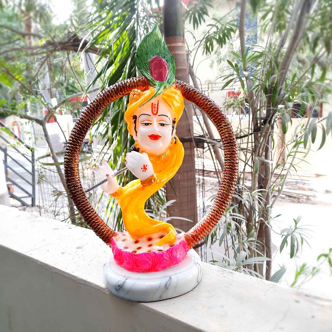 Krishna Idol - Apkamart #color_Yellow