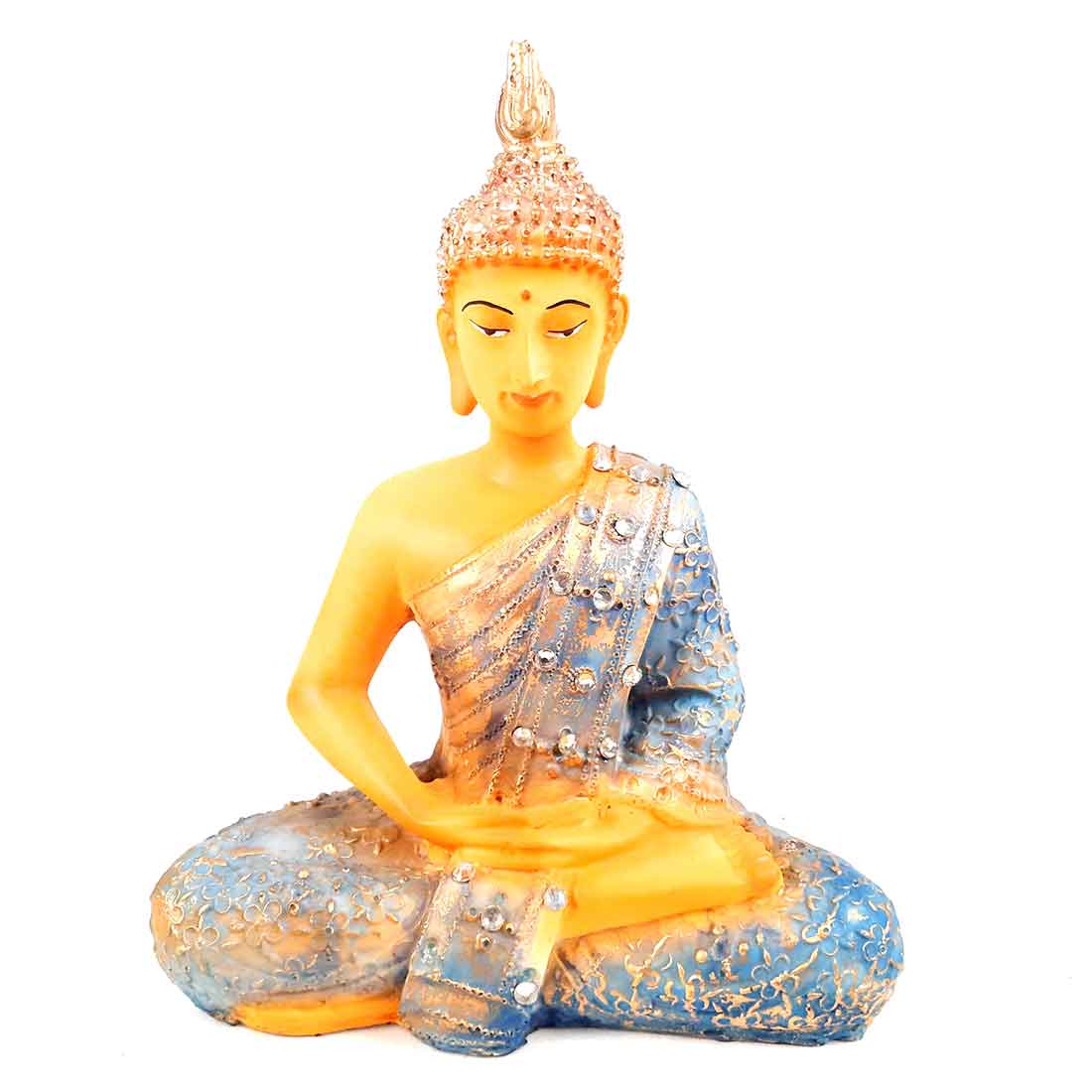 Sitting Buddha Statue - for Home & Spiritual Decor - 10 Inch - ApkaMart