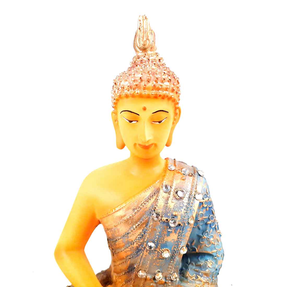 Sitting Buddha Statue - for Home & Spiritual Decor - 10 Inch - ApkaMart